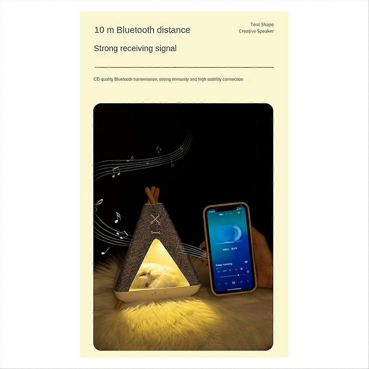 Tent Shaped Wireless Bluetooth Speaker Lamp 2 in 1 With Lighting