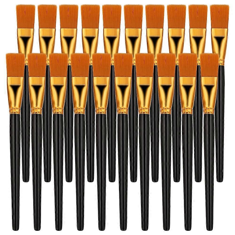 20 Pcs Flat Brush Set, Big Paint Professional Brushes