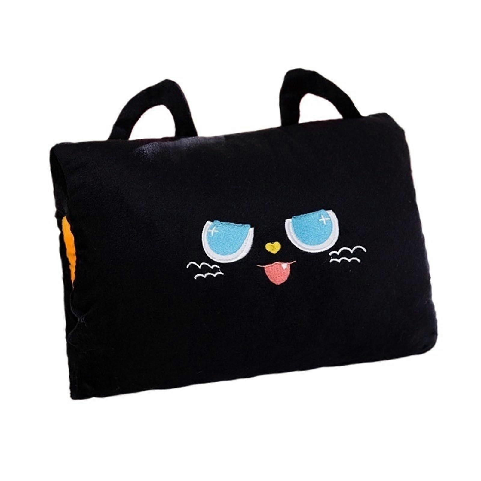 Hand Warmer Pillow with Adorable Cartoon Design, NonElectrical Nap Cushion for Travel, Silver