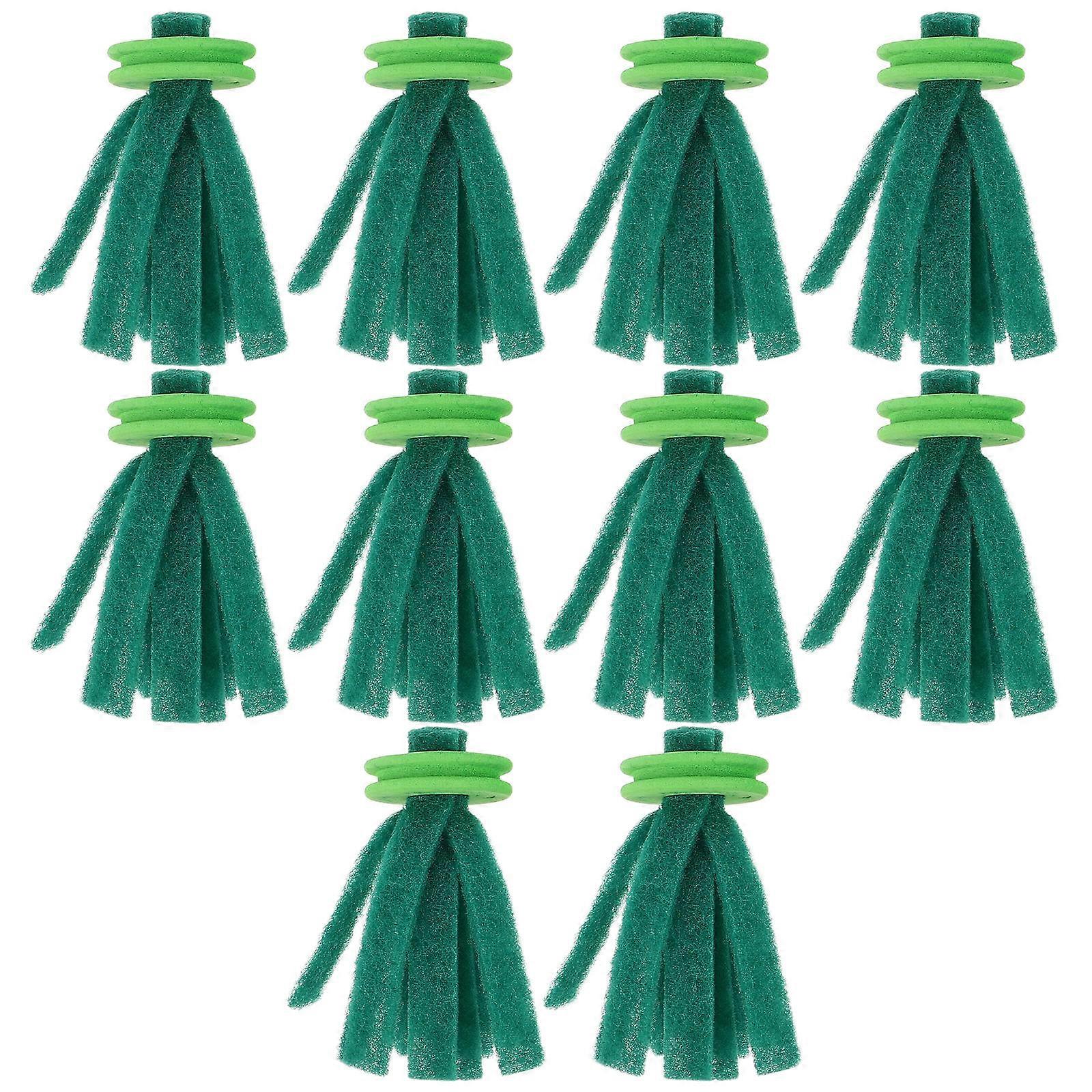 Fish Tank Mops Fish Spawning Mop for Egg Collection 10Pcs Green