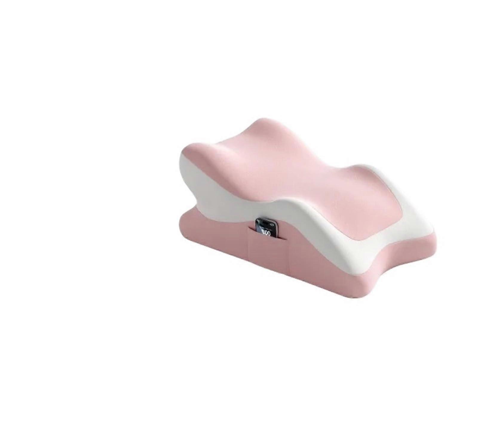 Reading Pillow with 3D Ergonomic Support, Memory Foam Comfort, Armrest Pocket, Pink, 24x7.8x20