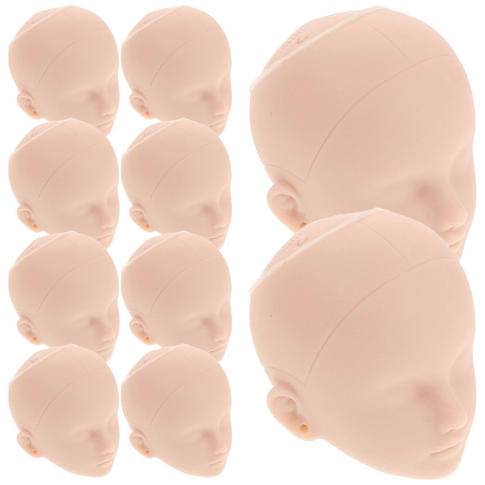 Plastic Doll Heads for Cosmetology Practice Makeup 10Pcs Pack