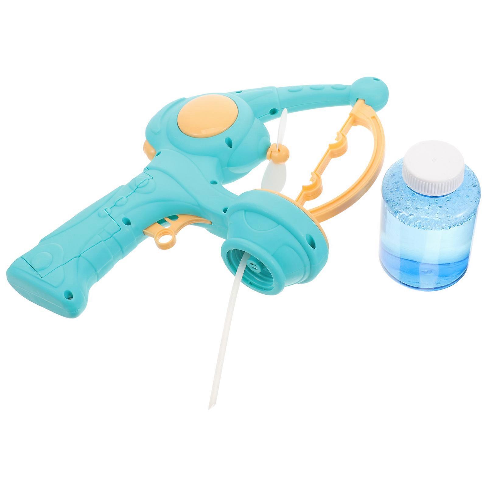 Bubble Maker Cartoon Bubble Making Machine for Kids Playing Sky-Blue