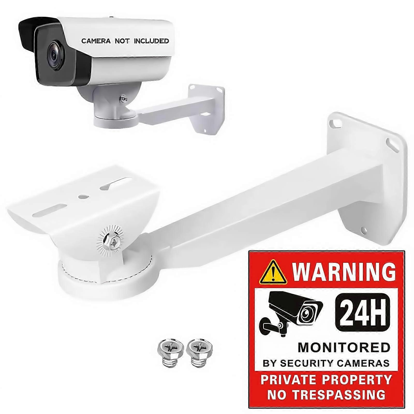 Security Camera Wall Mount, Universal Aluminum Alloy Long Arm PTZ Camera Mount with Adjustable Angle