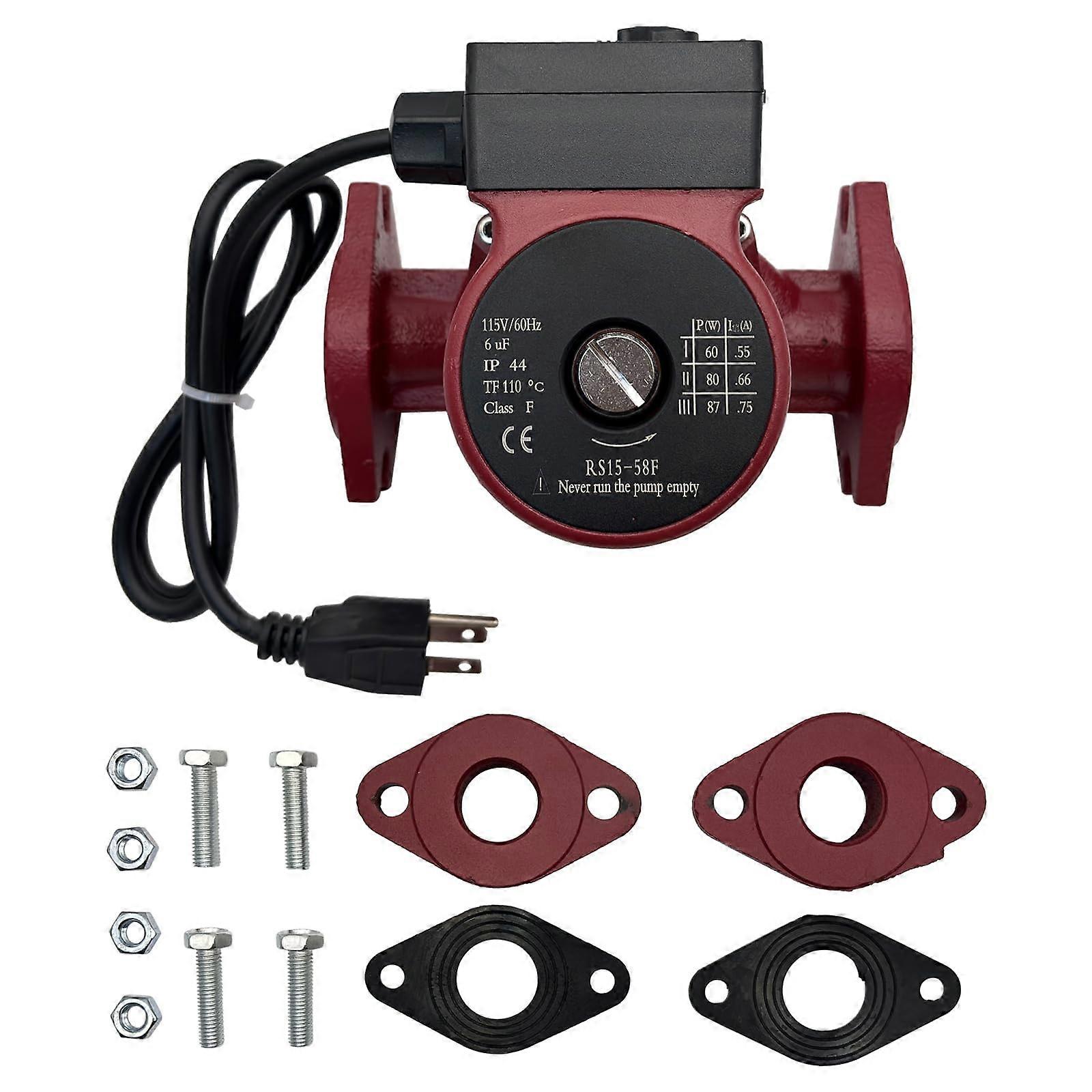 115V ThreeSpeed Circulator Pump 17GPM Replacement for Grundfos UPS1558FC with  Head Pressure