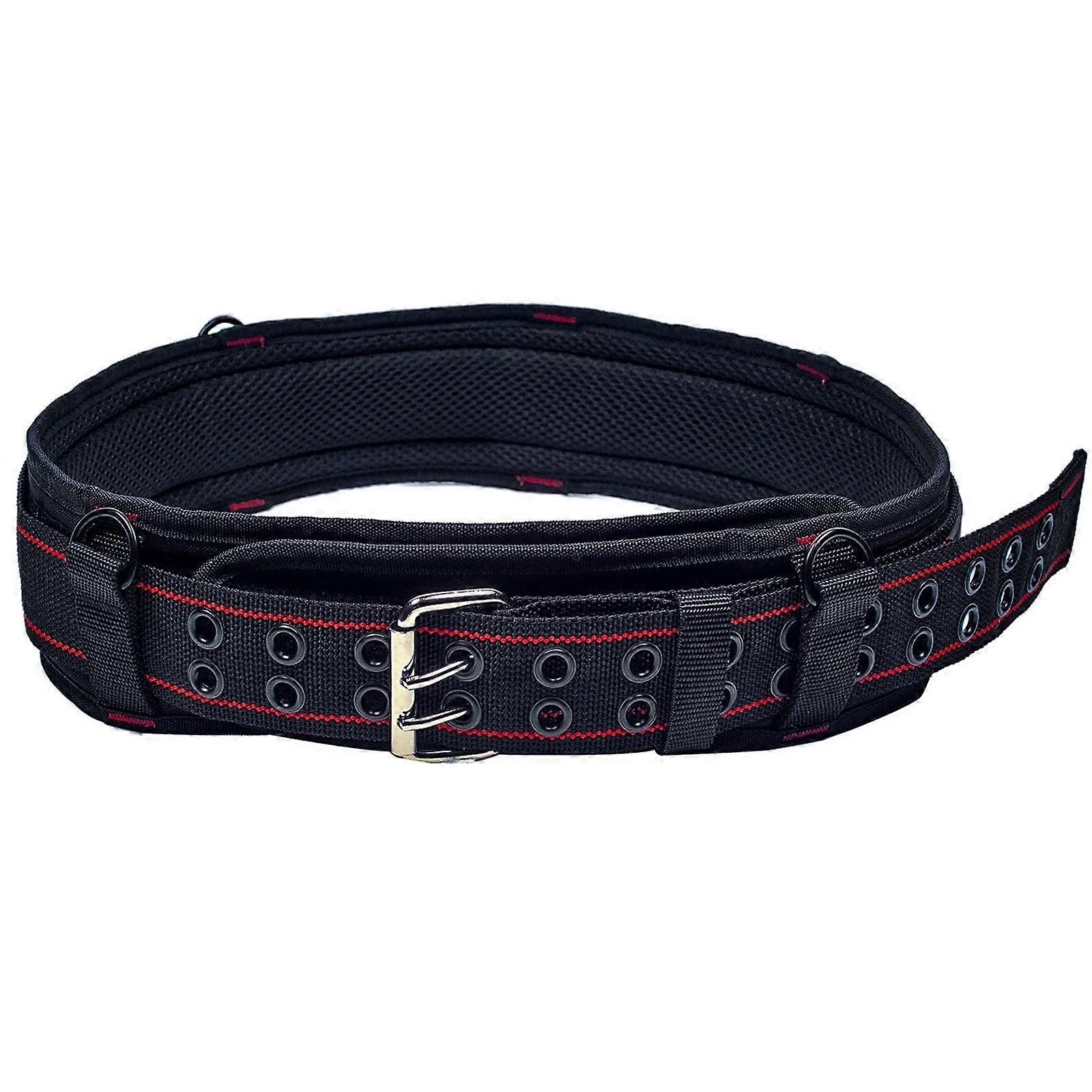Heavy Duty Padded Tool Belt with Back Support, Adjustable Work Belt for Construction and DIY