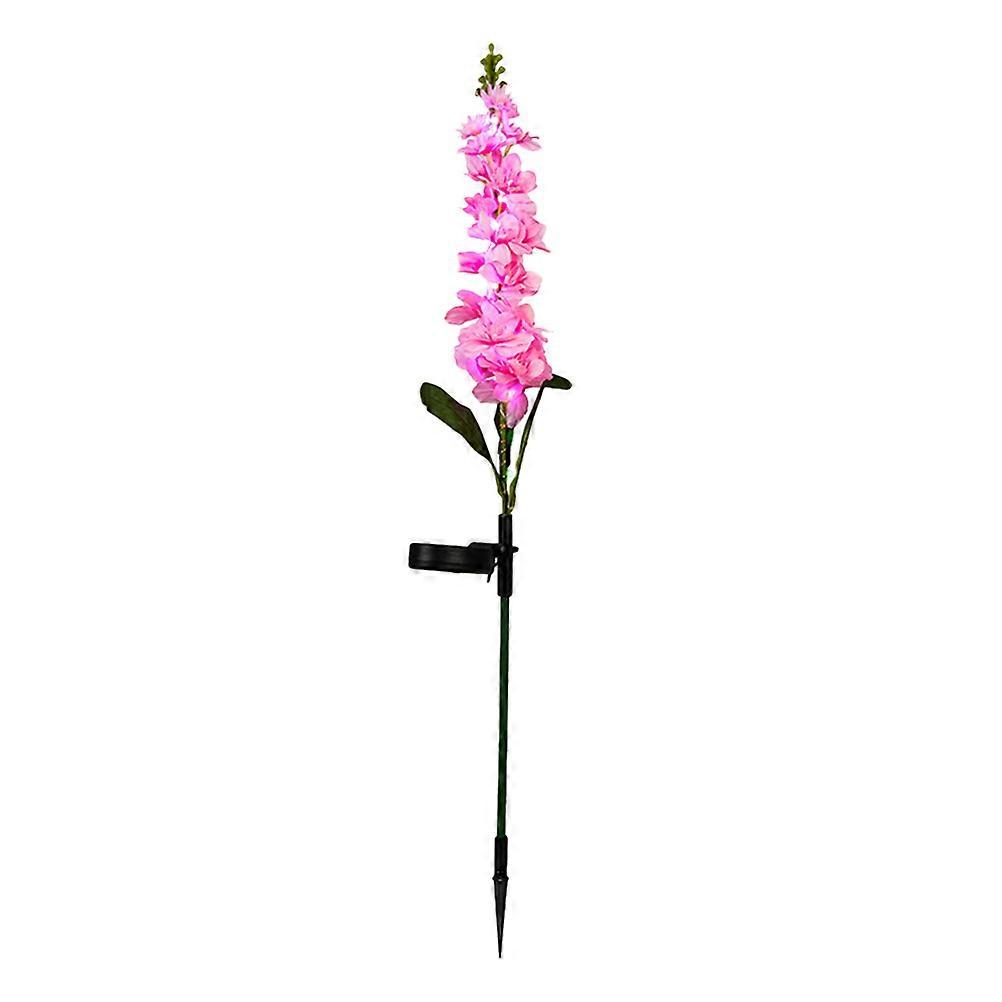 Solar Powered LED Flower Stake Lights Violet 2Pcs for Garden Decoration