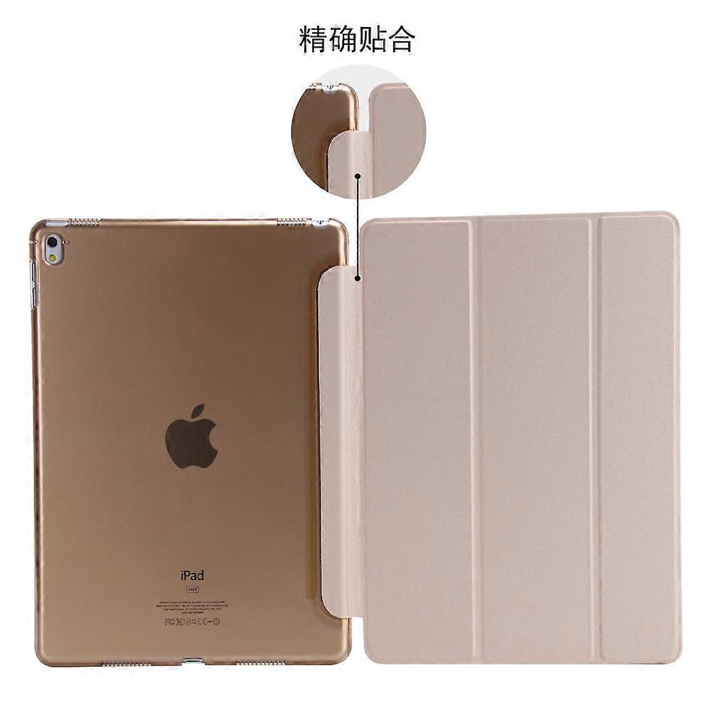 Stylish Case For Ipad 2017/2018 9.7 Gold Tri-fold Hard Matte Sleep