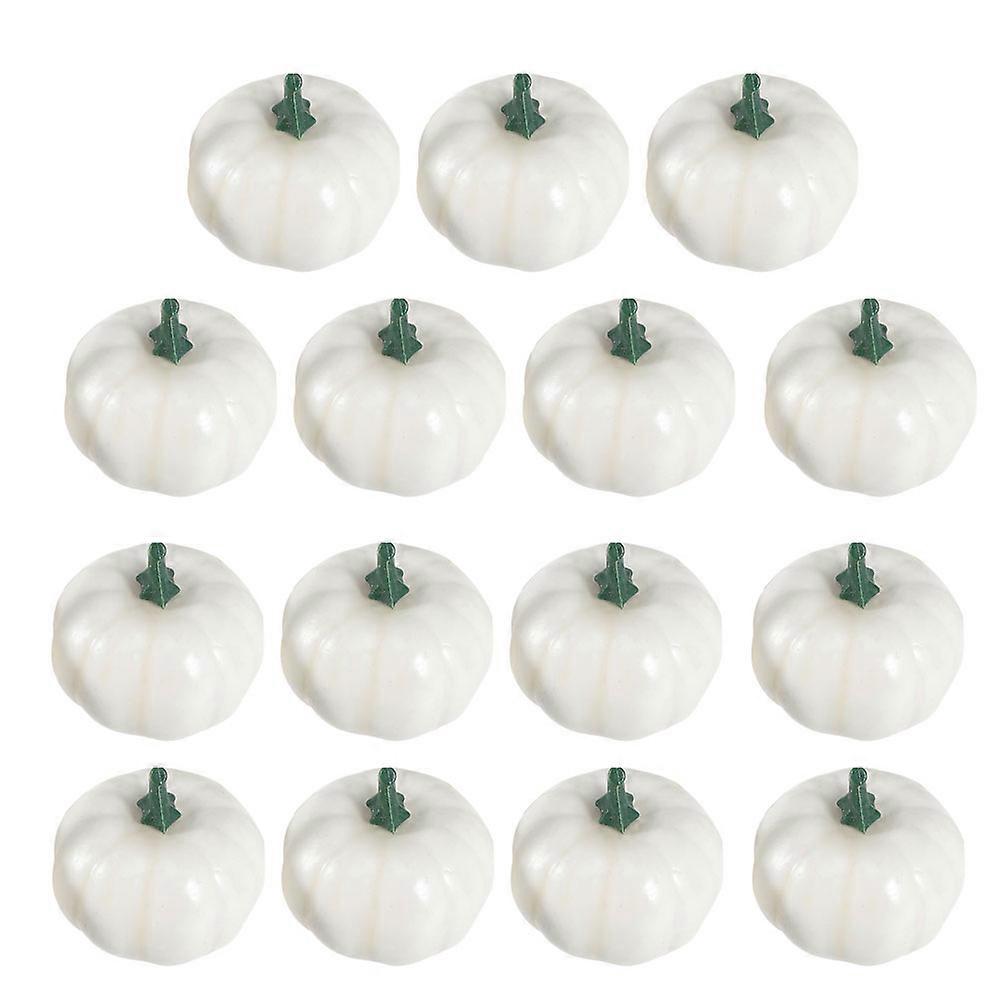 Pumpkin Decoration White Simulation Pumpkin for DIY Craft 15Pcs Set