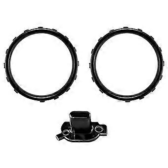 Conjunto de 3 Anéis Decorativos com Acabamento Cromado Fosco para Botões de Troca de Perfil do Controle Xbox One Elite Series 2 (B)