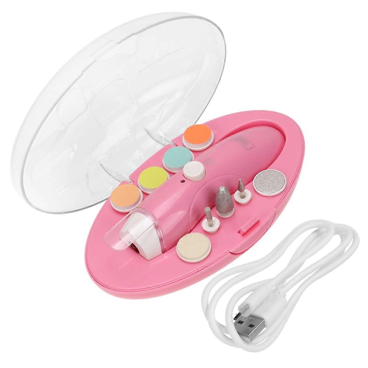 Electric Nail Trimmer for Babies with Light, Multiple Heads, Fast Precise Newborn Nail Care Kit