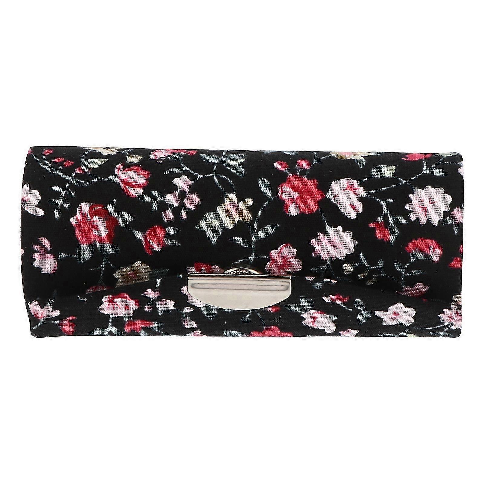 Vintage Floral Lipstick Case with Mirror