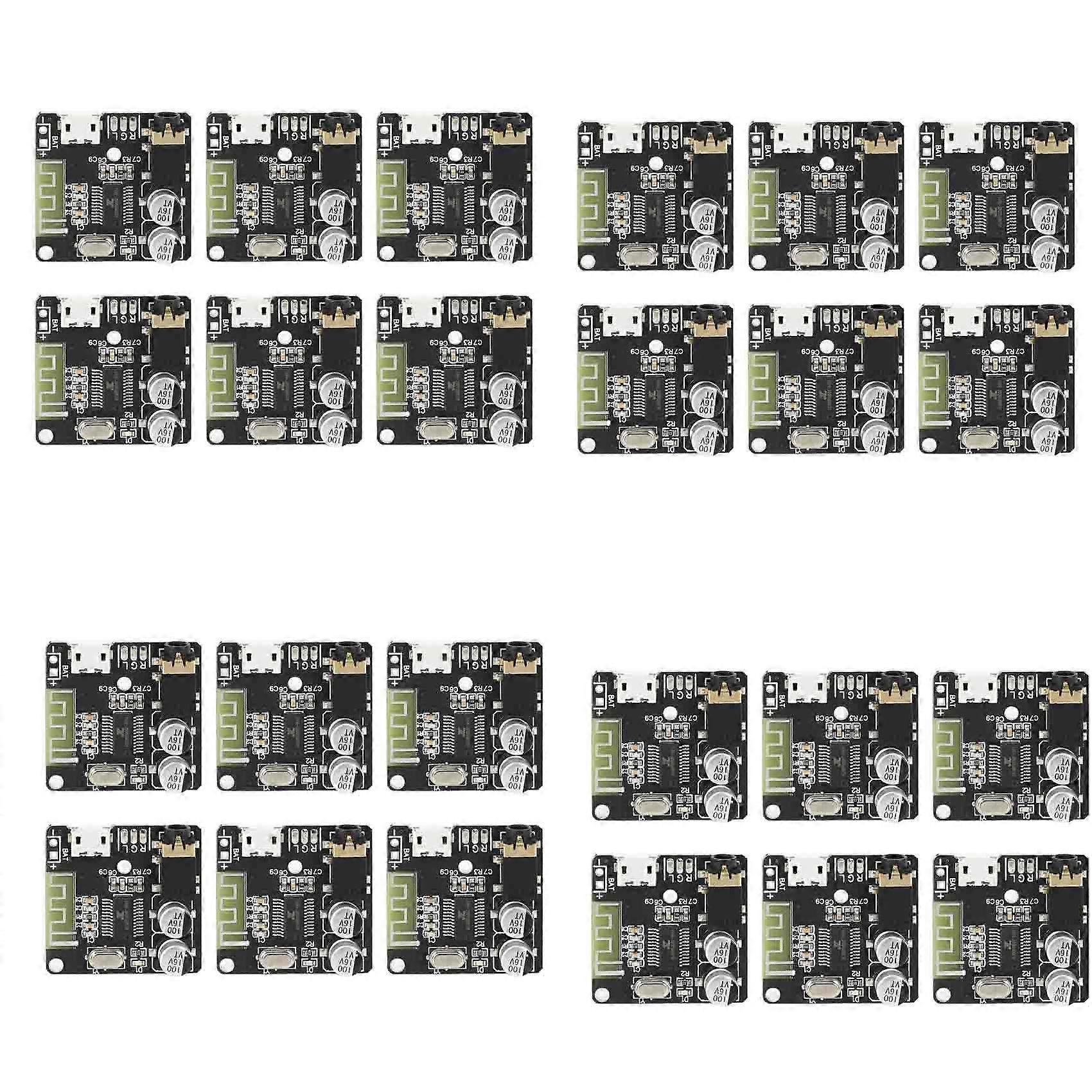 24Pcs VHM-314 V.20 Bluetooth Audio Receiver Board Bluetooth 5.0 Mp3 Lossless Decoder Board with Lithium Battery Charging