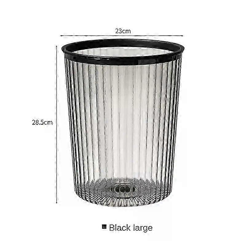 Large Capacity Barrel Shaped Open  Trash Can with Pressing Ring for Kitchen and Bedroom