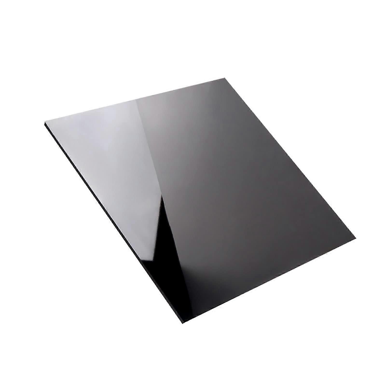 Black Acrylic Sheet 60x60cm ABS Plastic, Reflective Surface, Zero Light, Easy Laser Cutting for DIY