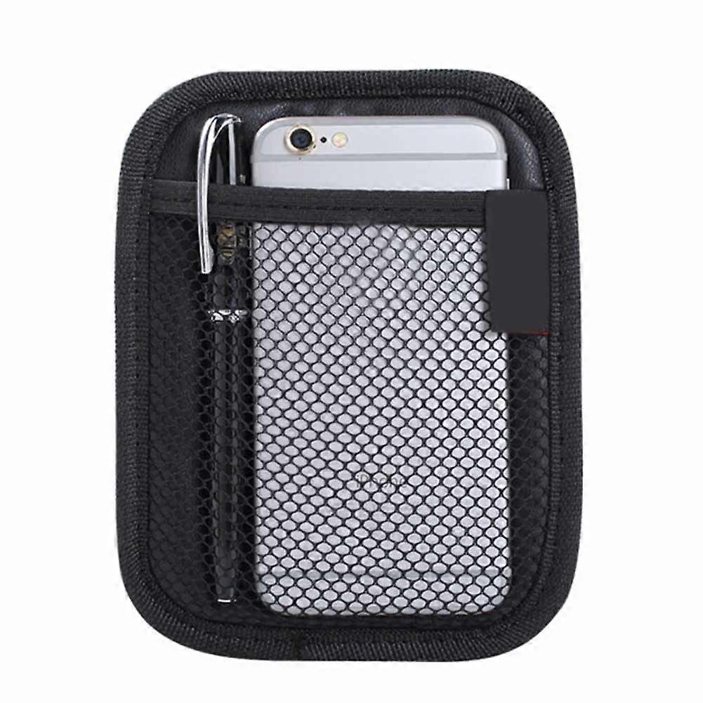 Car Storage Net Organizer with Strong Adhesive Backing for Quick Access, Universal Fit Black