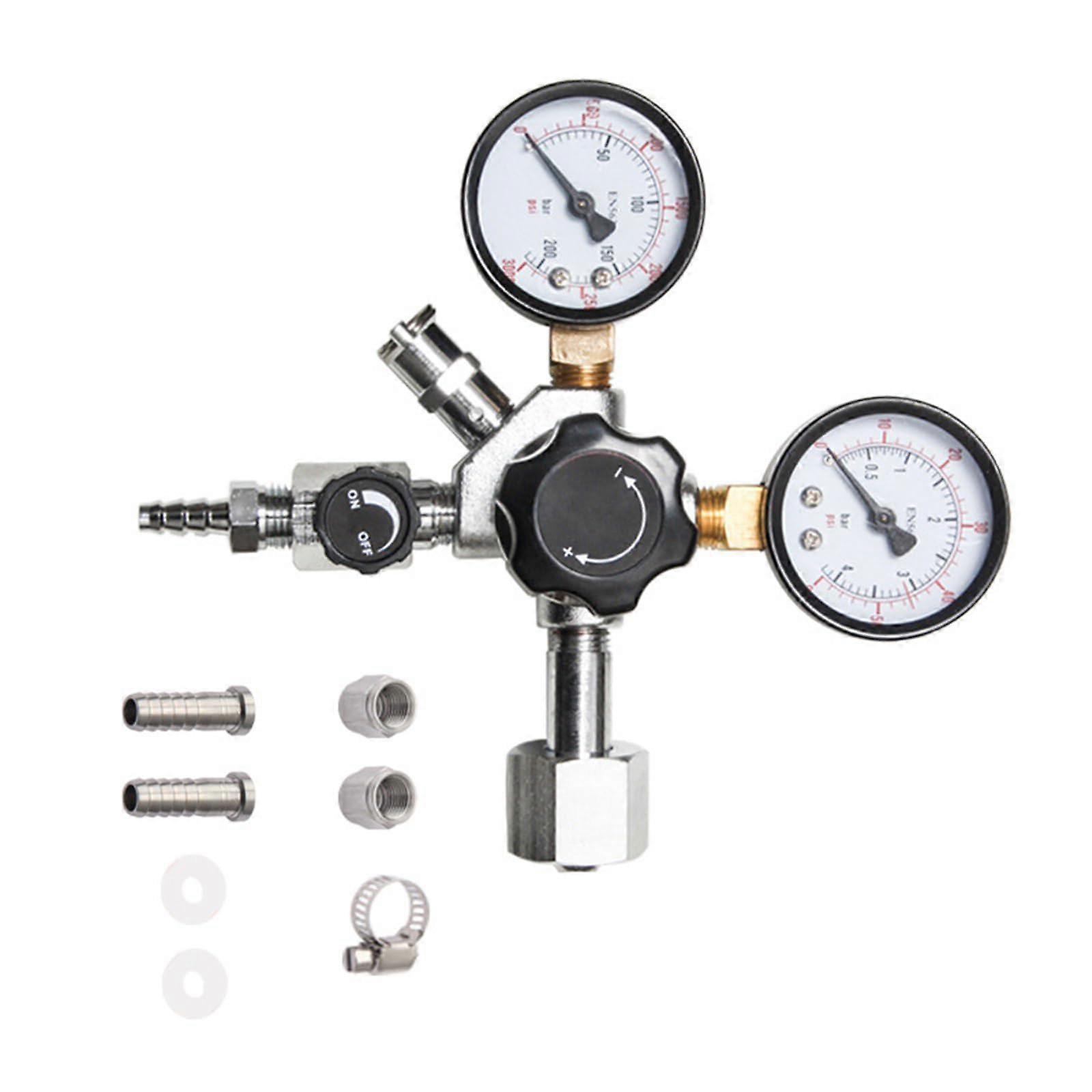 Double Stage CO2 Beer Regulator for Kegerator with Precise Pressure Control and Homebrewing Use