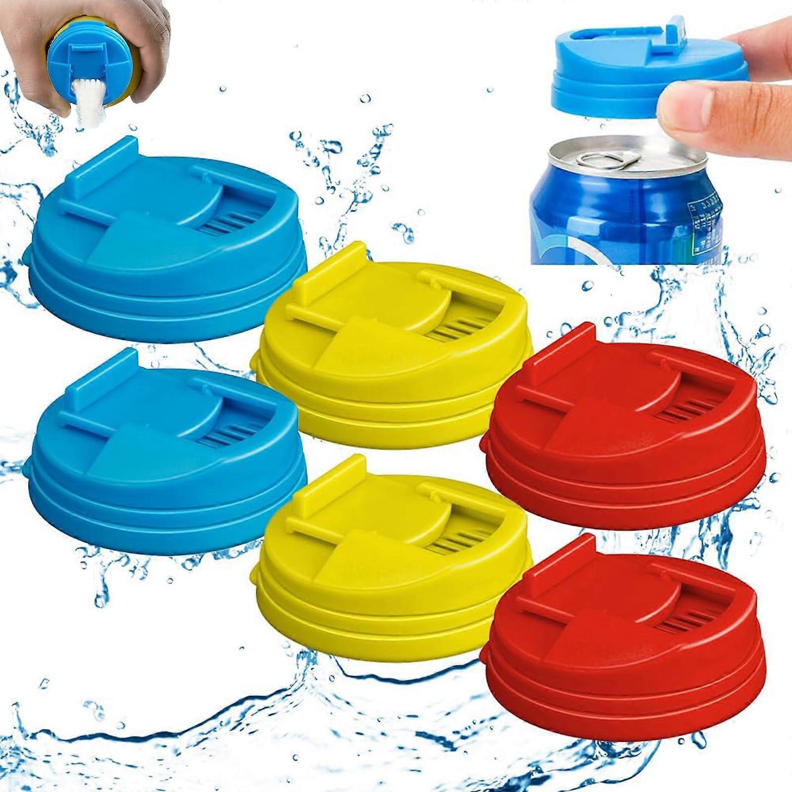 Soda Can Lids 6PCS Reusable LeakProof Covers for Standard Size Cans Keeps Drinks Fresh
