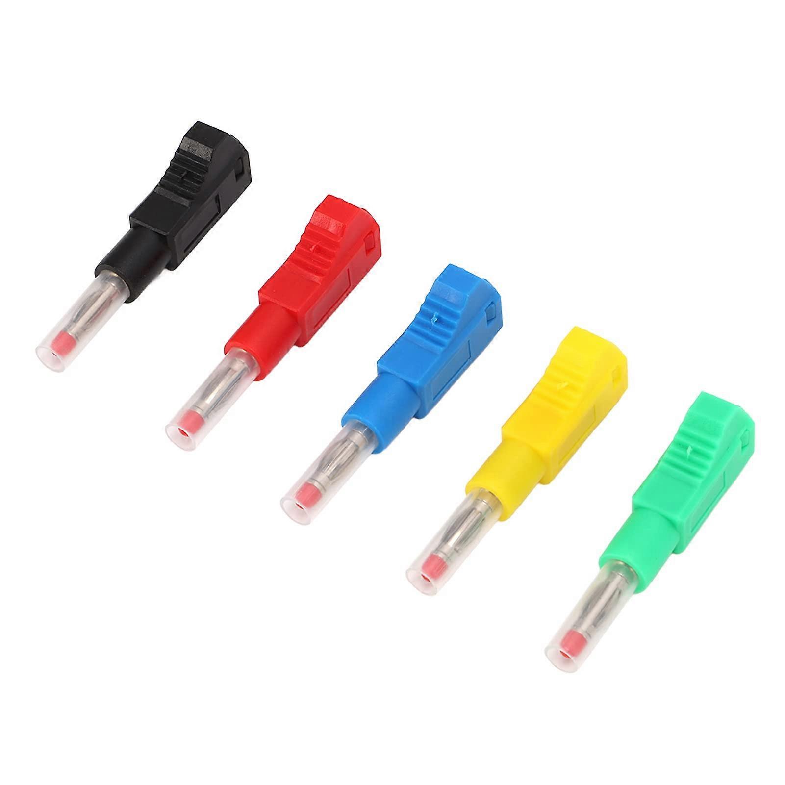 Banana Plugs 10PCS 4mm Retractable Stackable Connectors 600V 32A Multicolor for Test Leads