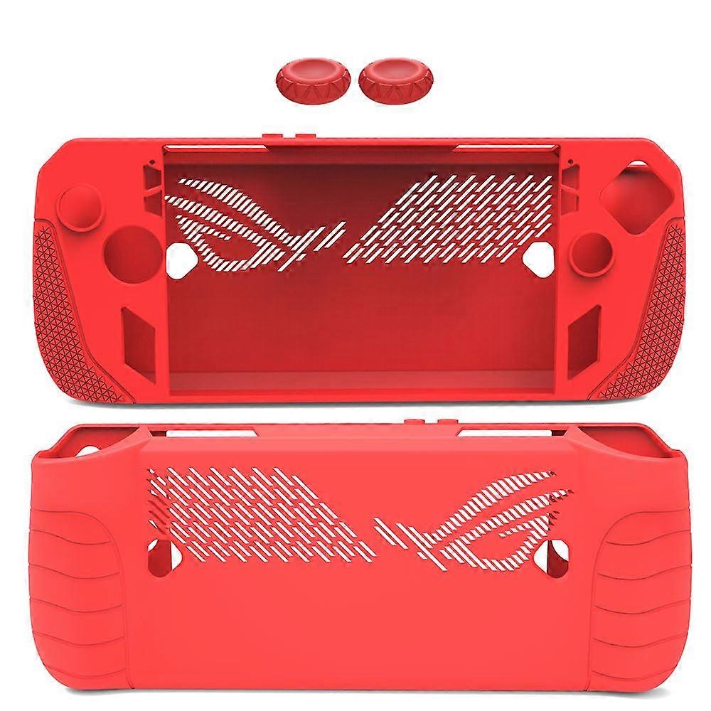Protective Case Shockproof Silicone Cover with Ergonomic Grip and Full Coverage Protection Red for ROG Ally X