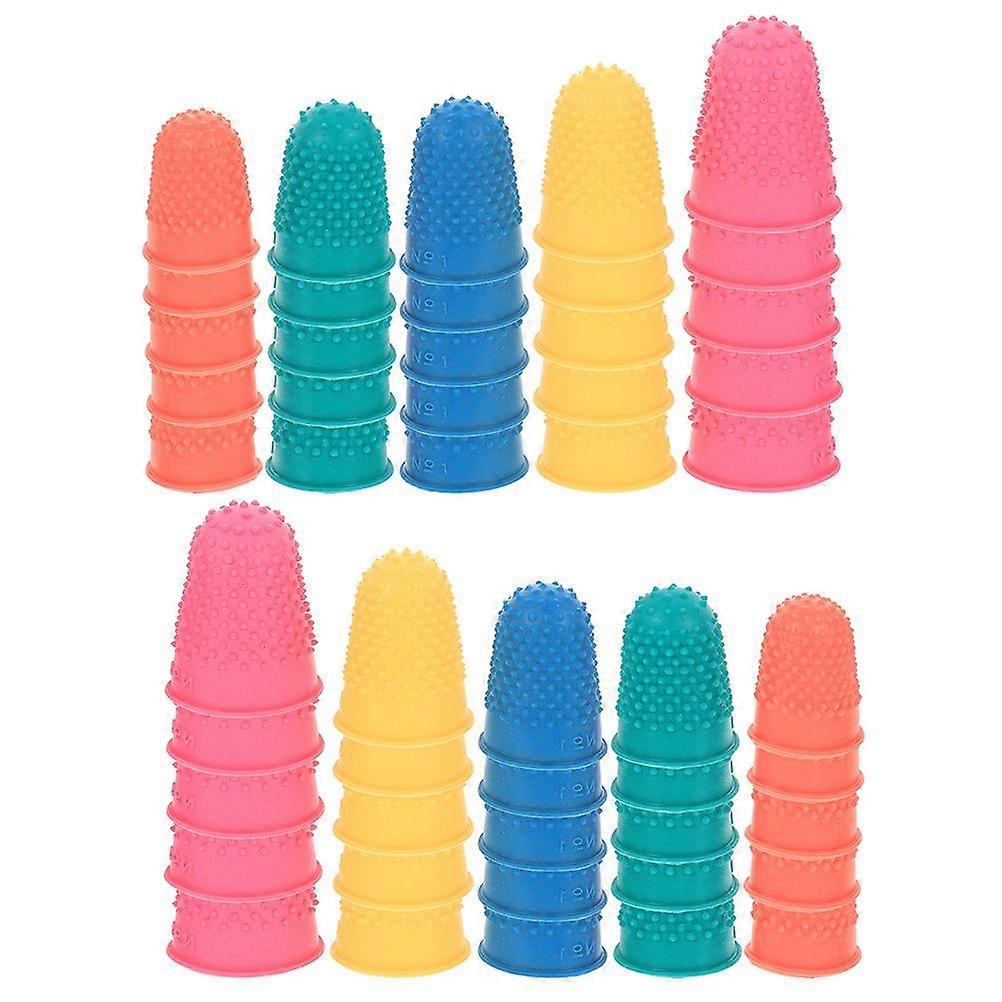 50pcs Rubber Finger Protectors for Money Counting Collating Writing Sorting Task