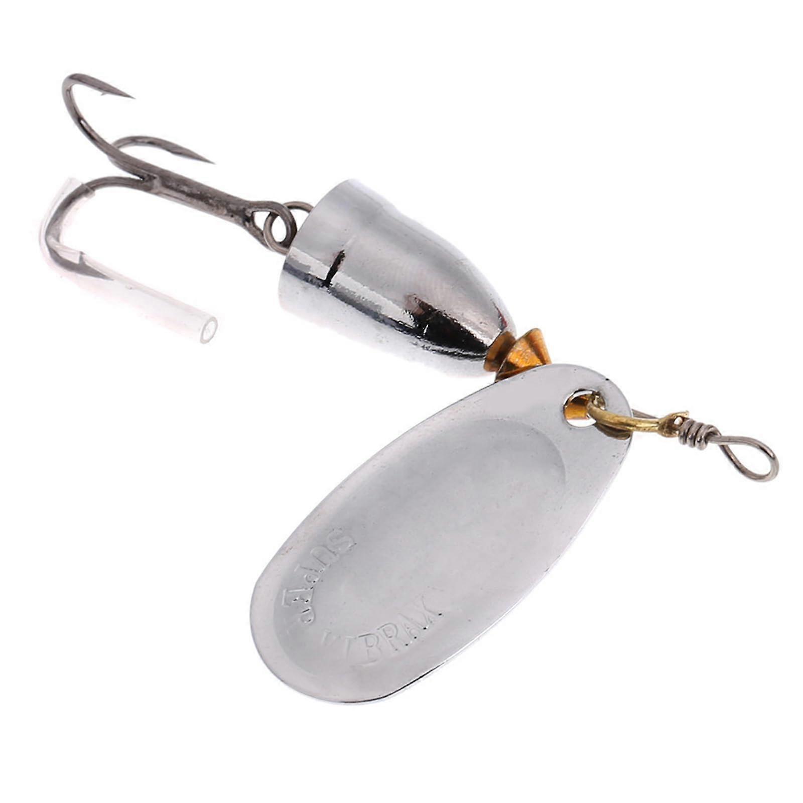 Fishing Lures Metal Spinner Baits Triple Hook 6g Silver Durable  Catch Rate