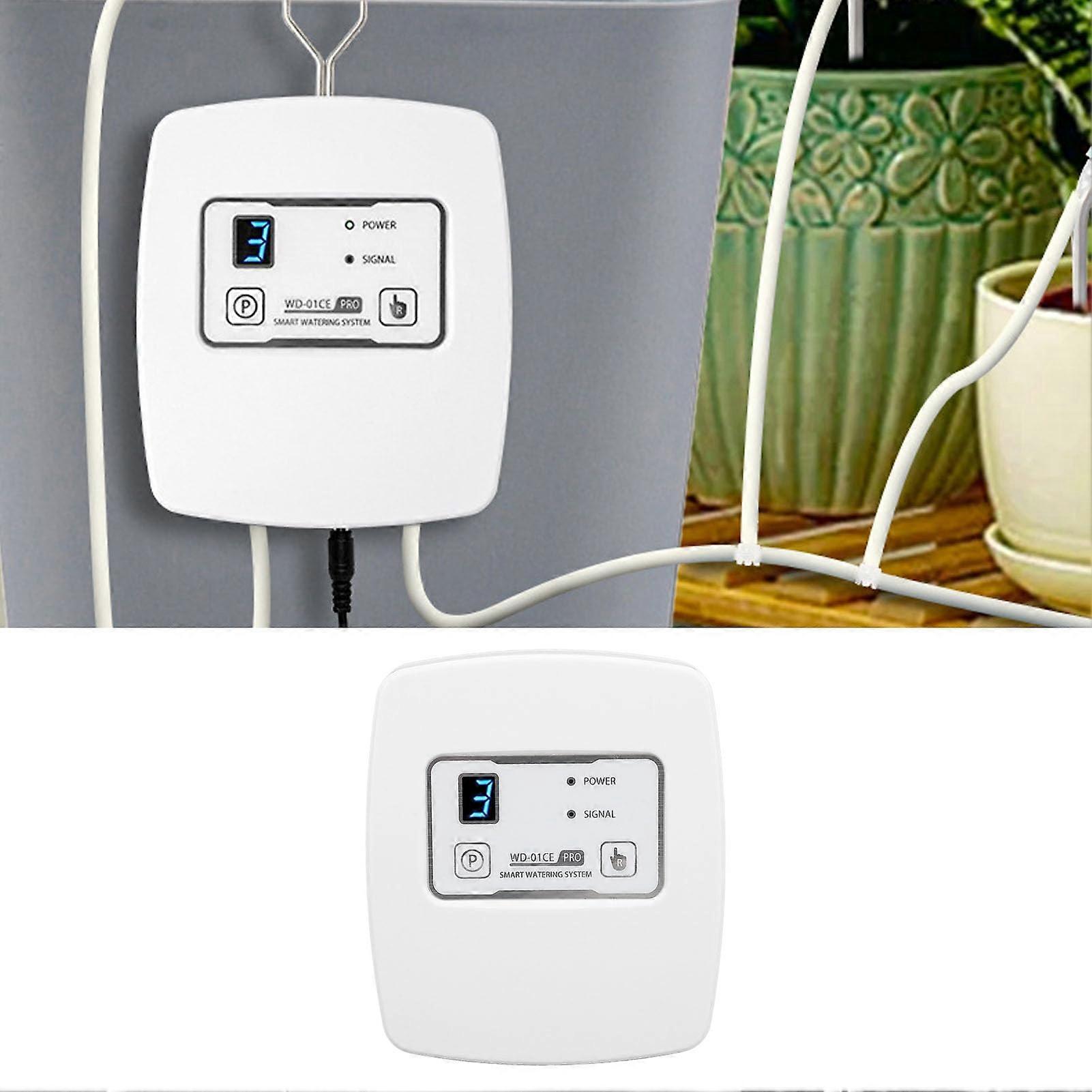 Smart Drip Irrigation System with App Control, Programmable Timer and Adjustable Pressure for 20 Indoor Potted Plants (US Plug)