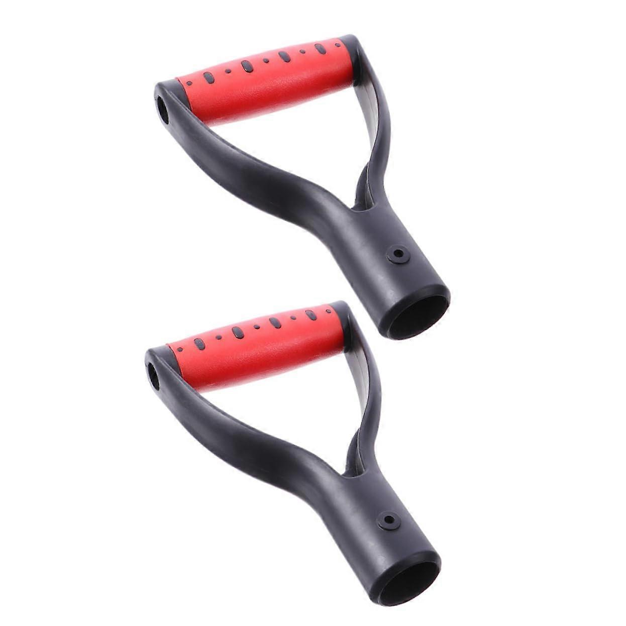 2pcs Plastic D Grip Shovel Handle Replacement, Ergonomic NonSlip D Shaped Grip for Garden Tools