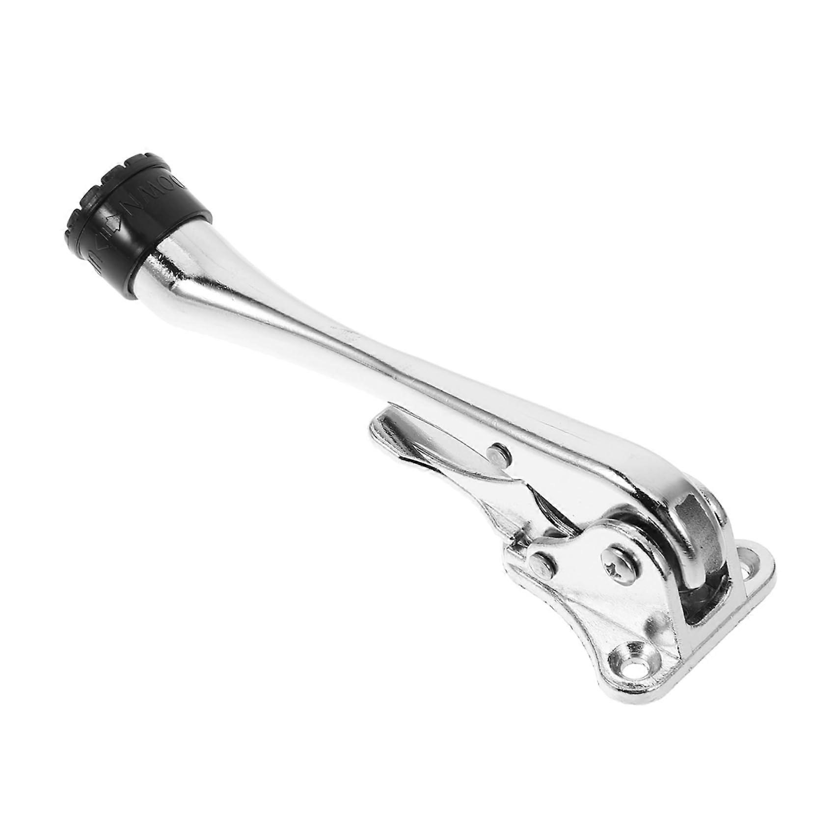 Heavy Duty Kickdown Door Stopper with Automatic Foot Pedal, Secure Hold Open, Wall Protector