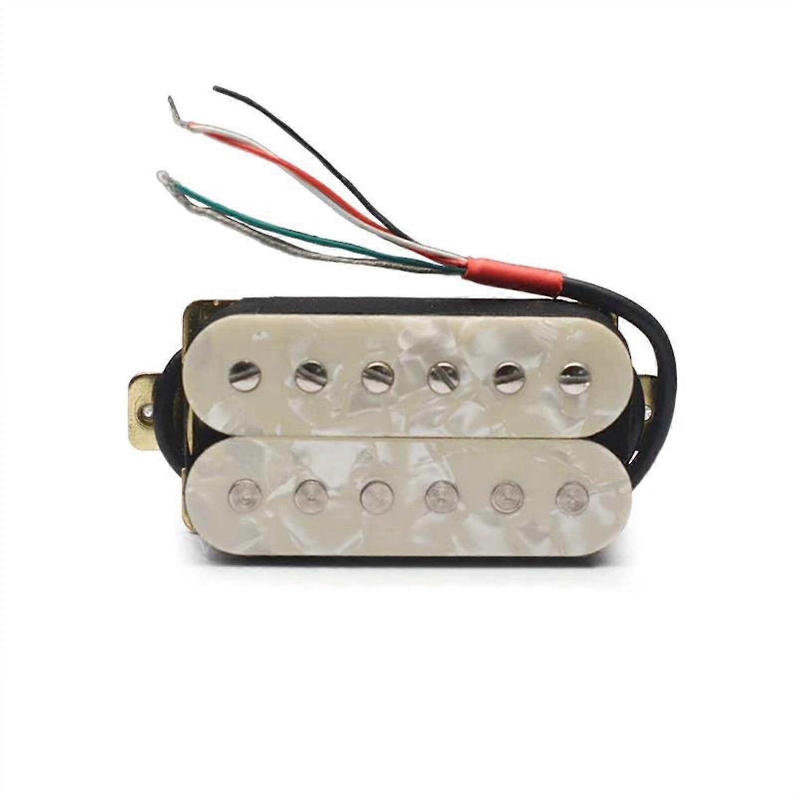 Electric Guitar Humbucker Pickup 6 String Bridge Dual Coil 15K Output Coil Split Adjustable Pole Design
