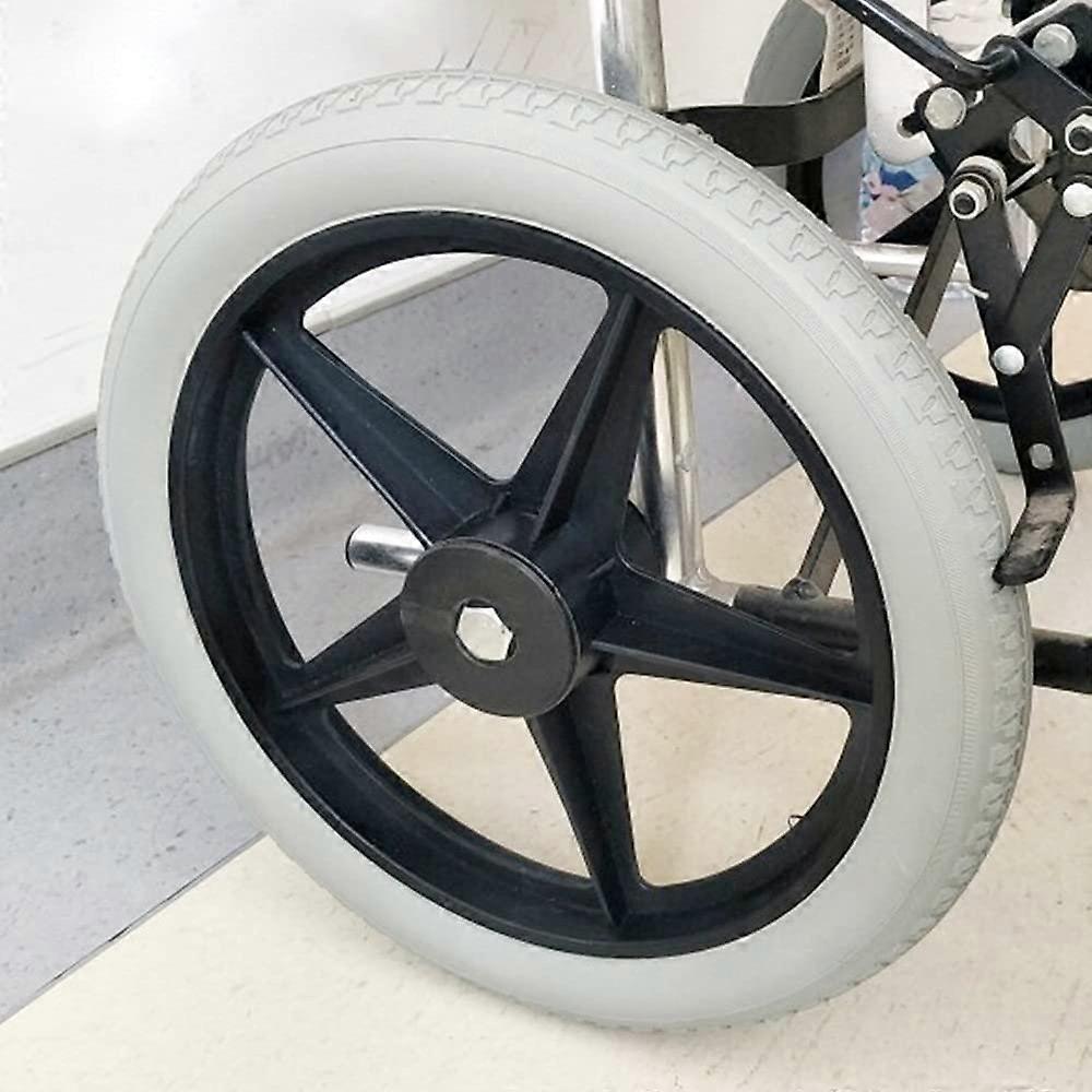 12 Inch Wheelchair Rear Wheels Pair with PU Solid AntiSlip Tread, Walker Replacement Wheels