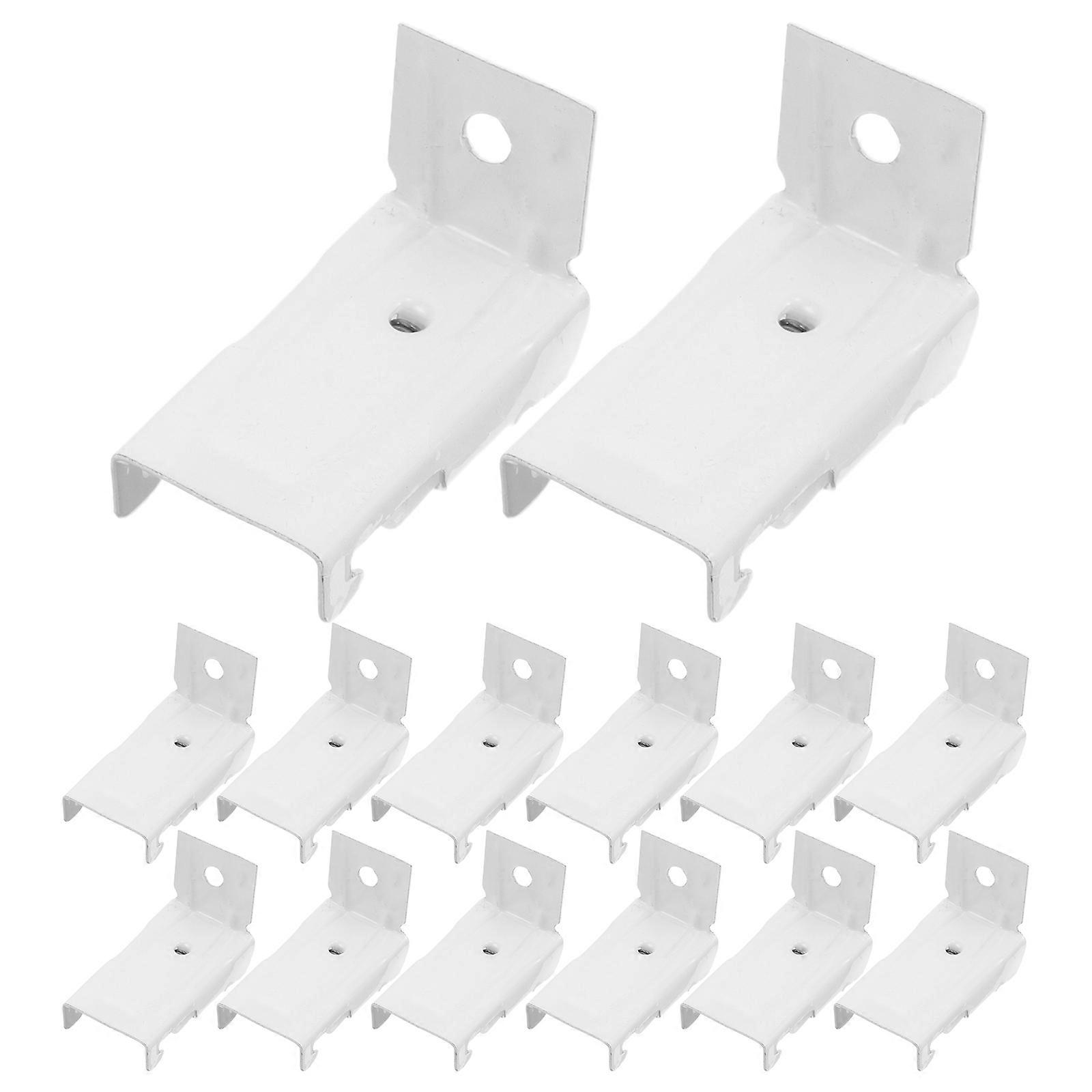 Wall Mount Curtain Track Bracket for Curved Rods with 20Pcs White Brackets