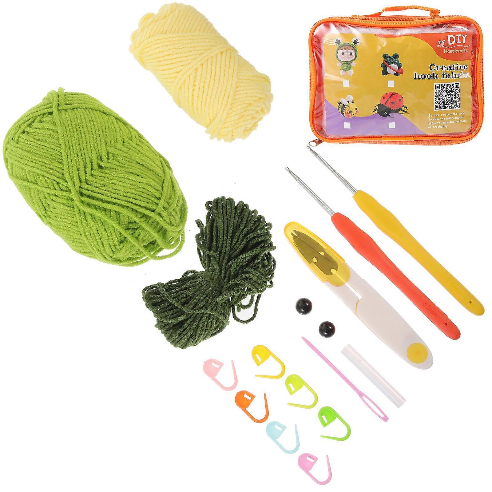 Crochet Dinosaur Material Kit for Decor 1Set Beginner Crochet Material Set