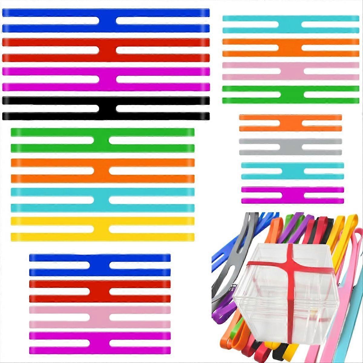 20pcs Colourful Silicone Rubber Bands, 5 Sizes