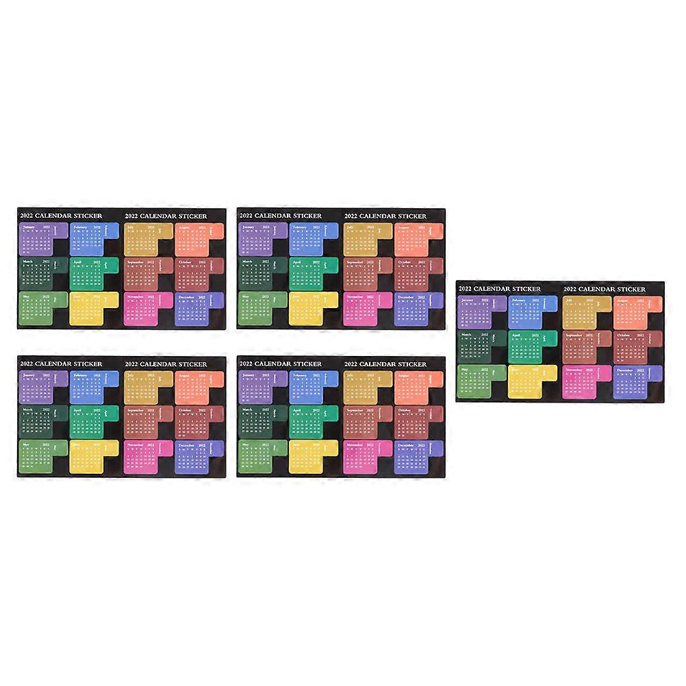 Practical Index Month Sticker Notepad for Marking 20Pcs Assorted Colors