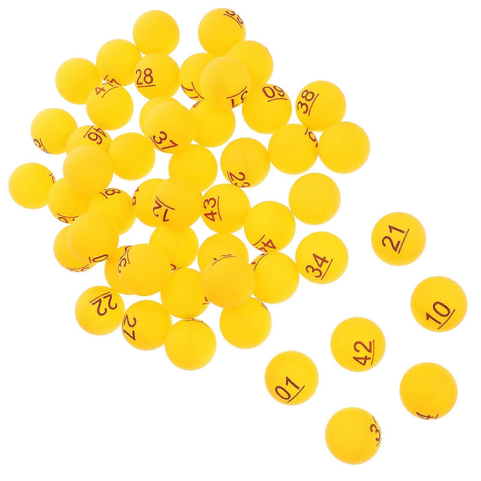 Orange Training Table Tennis Ball 50Pcs Plastic Numbered Mini Balls