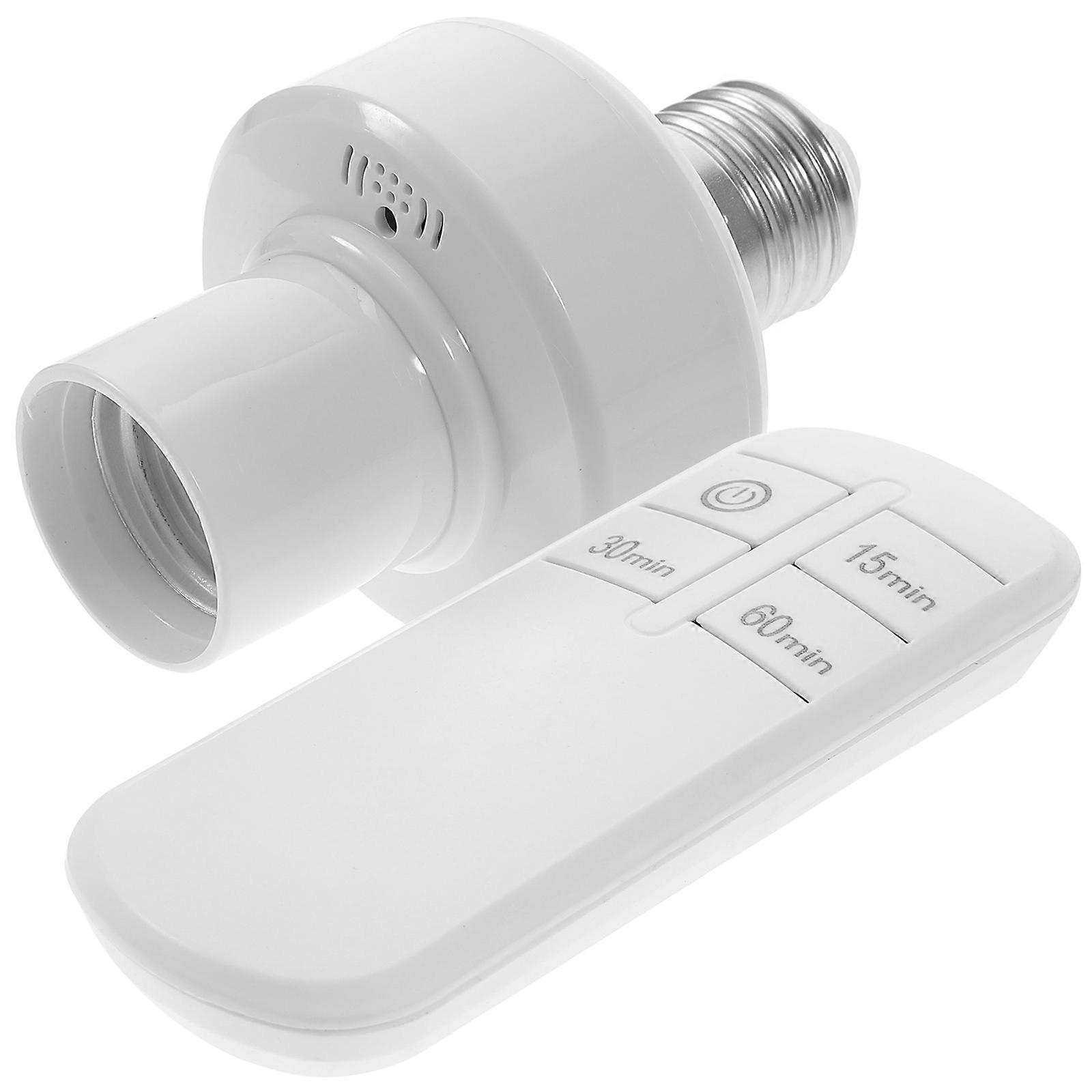 Wireless Remote Control Light Socket with Timer for Home 2Pcs