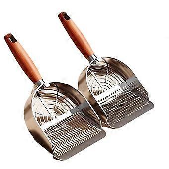 Stainless Steel Cat Litter Scoop - Pet Litter Shovel with Fine Holes for Tofu & Mineral Sands Pet P
