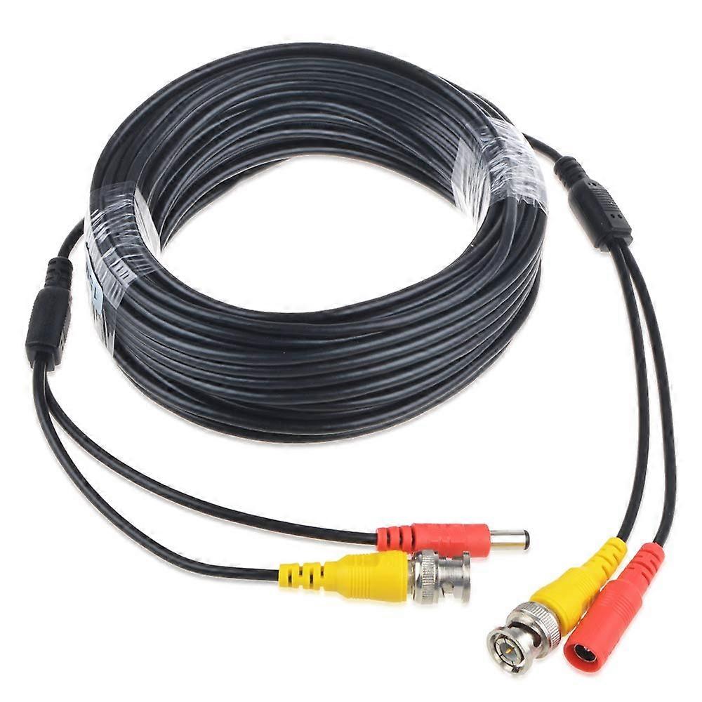 65ft Black BNC Video Power Cable for Samsung CCTV Security Camera HD System