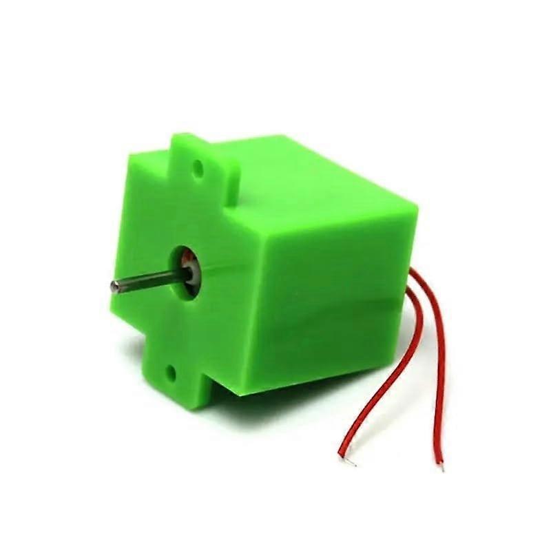 Square Wind Generator DIY Kit with Small Green DC Motor for Electronic Starter Projects