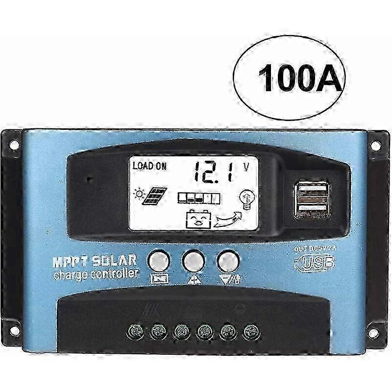 30A-100A MPPT Monoblock Solar Charge Controller,Solar Panel Regulator Controller Smart Battery Regulator with LCD Display