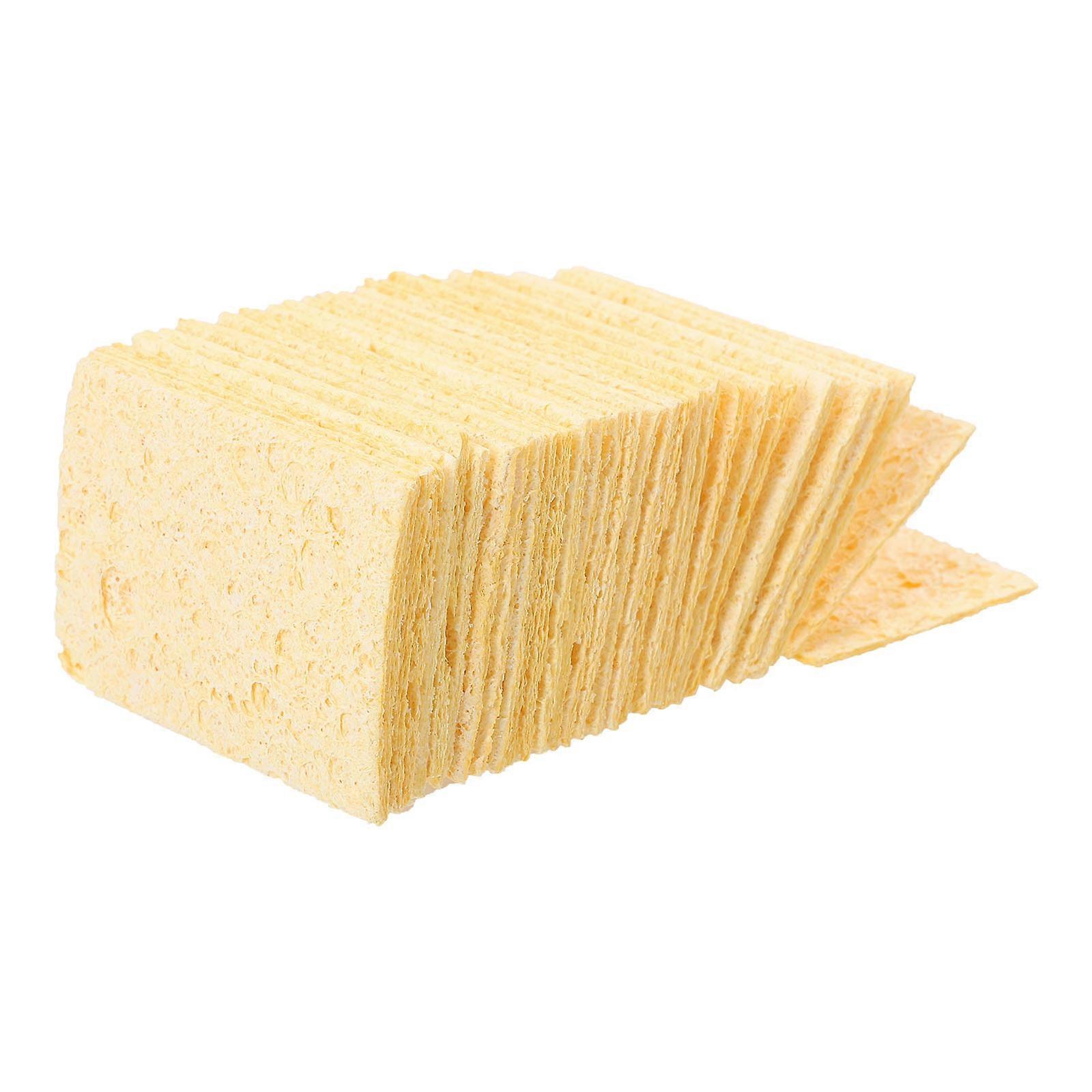 Welding Clean Sponge Rectangle for Cleaning 30Pcs Orange Solder Tip Pads