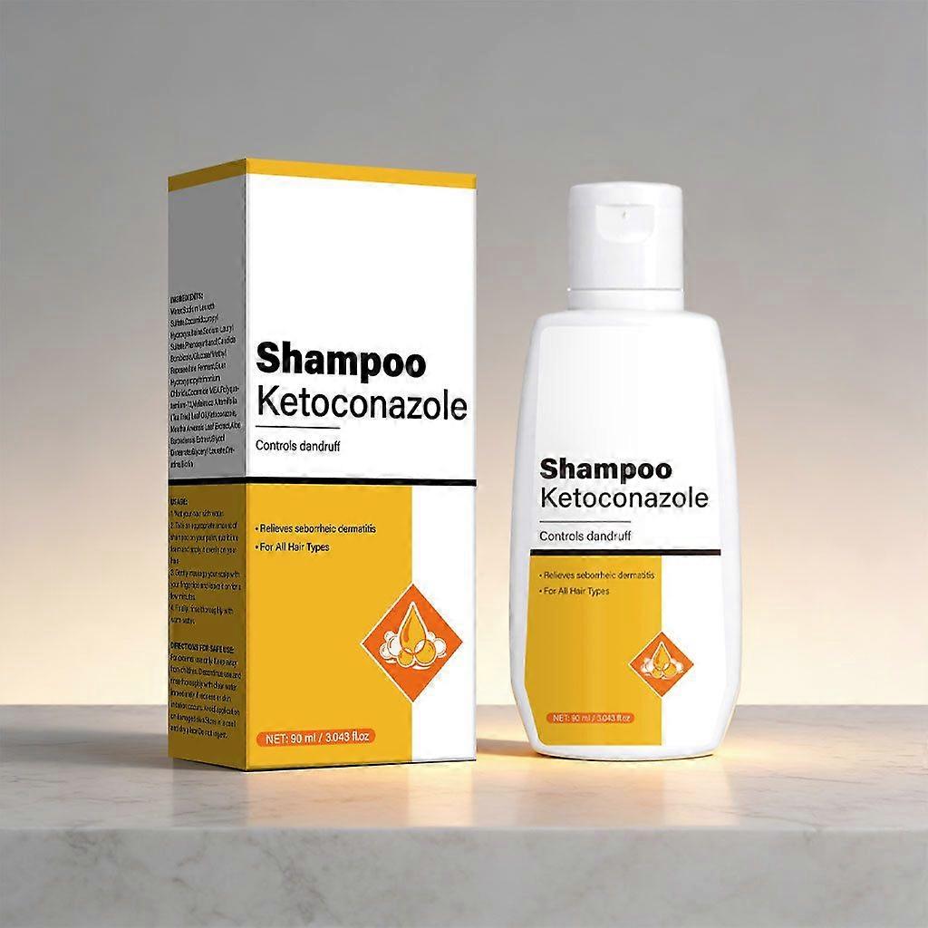 Shampooing au kétoconazole, traitement antipelliculaire pour la dermatite séborrhéique, shampooing antifongique pour cuir chevelu irrité, tous types de cheveux, 90 ml