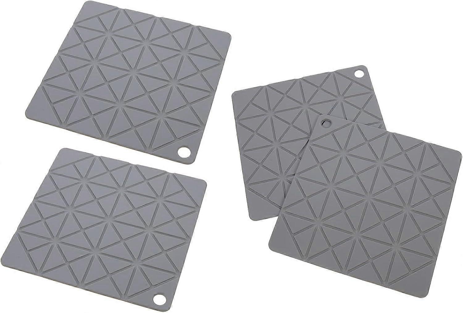 4pcs Silicone Trivet Set Turtle Pattern Heat Resistant