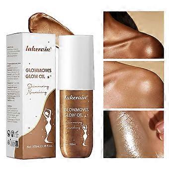 Aceite corporal iluminador líquido con brillo color oro rosa