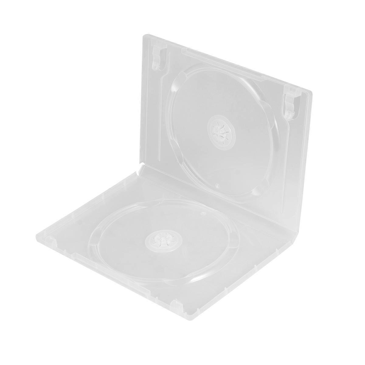 Cd Case Storage Box for 6Pcs Transparent Double Disc Dvd Holder