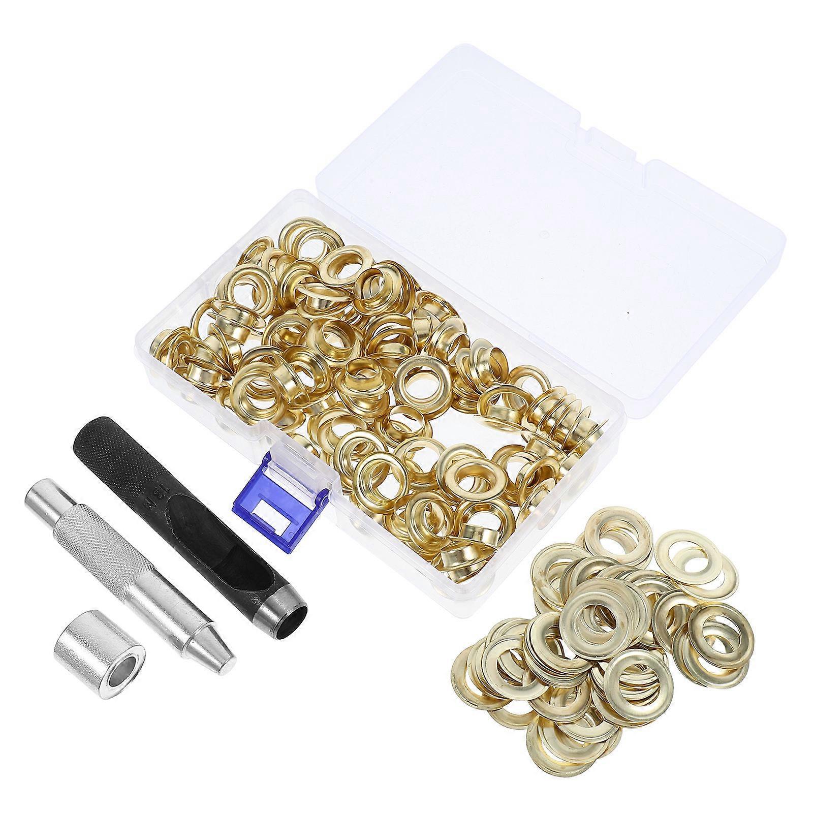 Ring Hole Eyelet Pliers Set for Secure Eyelet Installation 100Sets Portable Kit