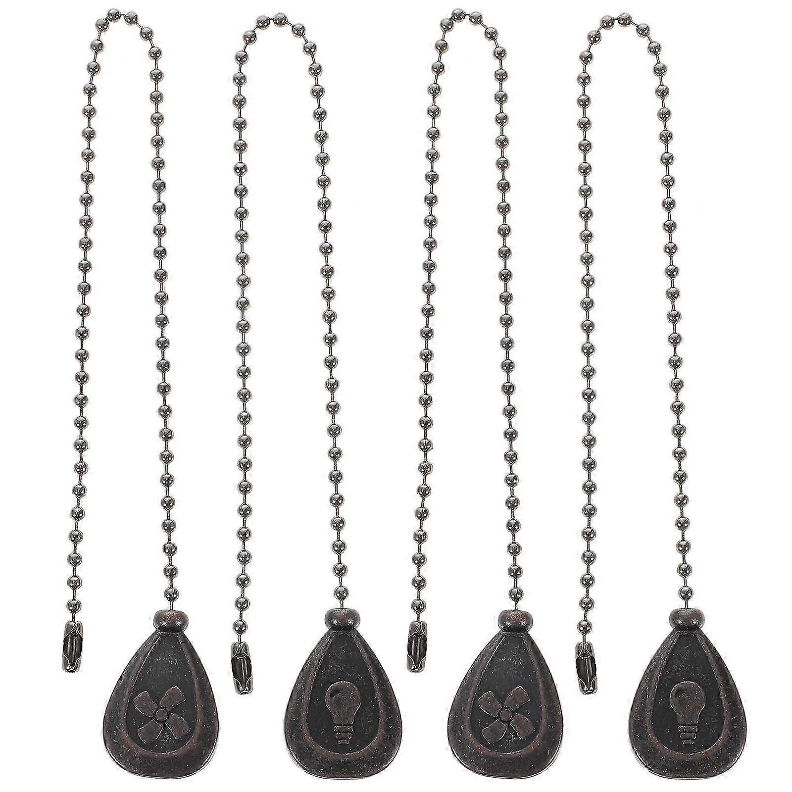 Fan Pull Chain Replacement with Pull Chain Extension for Ceiling Fan 4Pcs Set