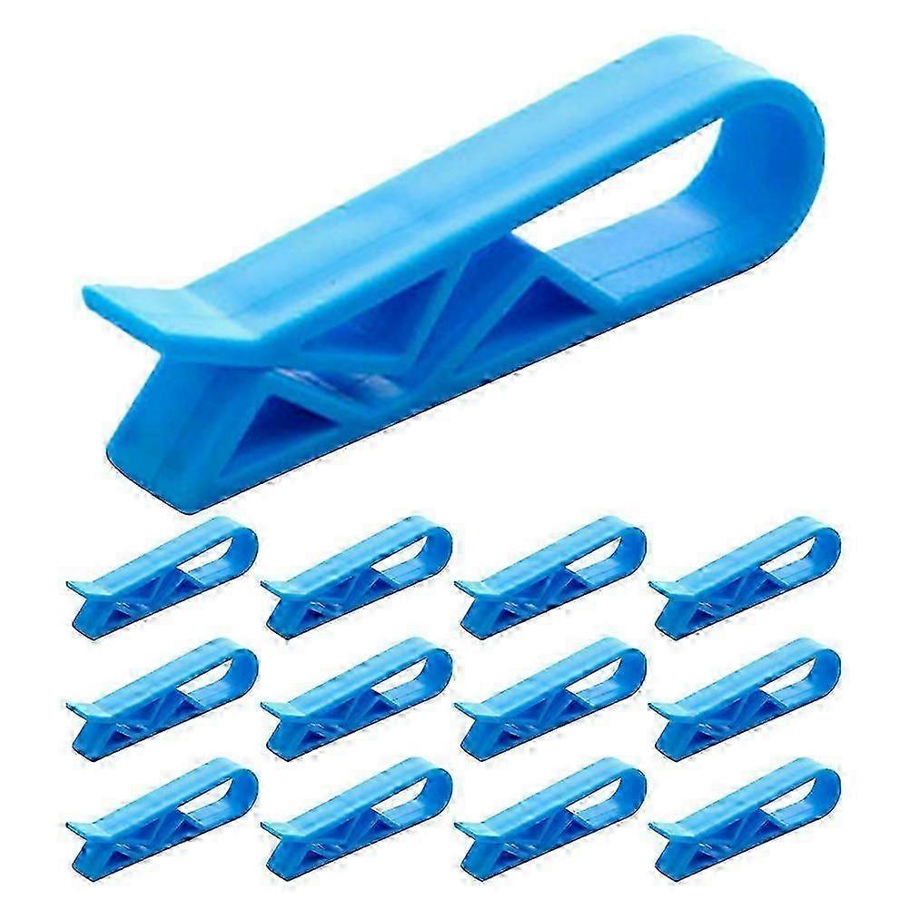 Garbage Bag Clips | Plastic | Rectangular Shape | For Kitchen Bathroom | 5.50X1.50X1.00CM | Sky | 40 Pcs