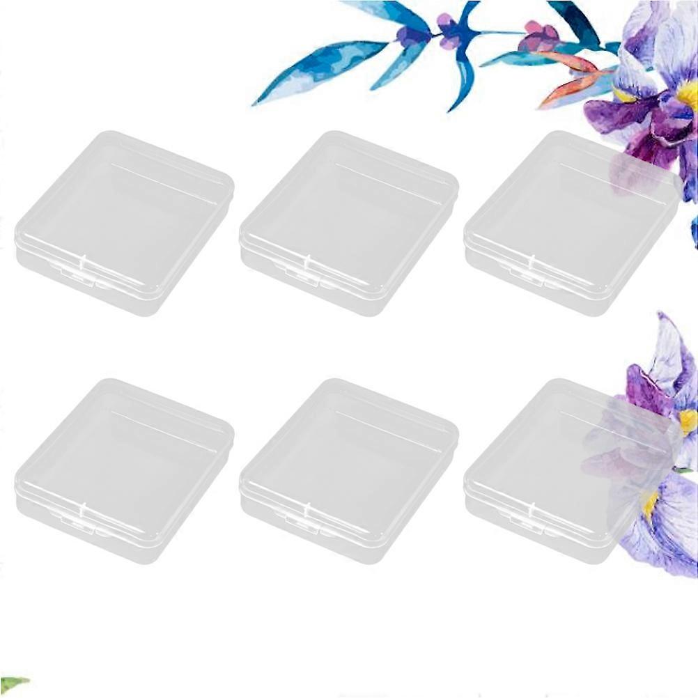 Plastic Storage Box Rectangular Container for Jewelry with 6Pcs Set